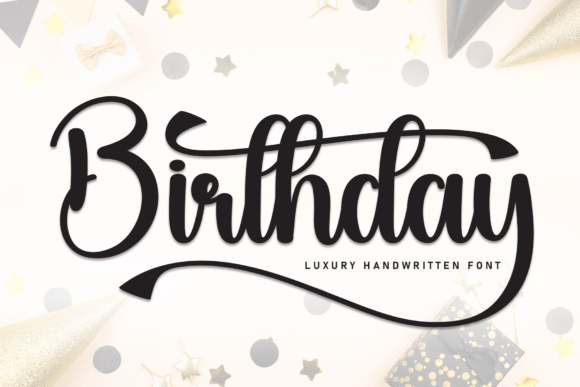 Discover the Elegant Flow of the Birthday Typeface