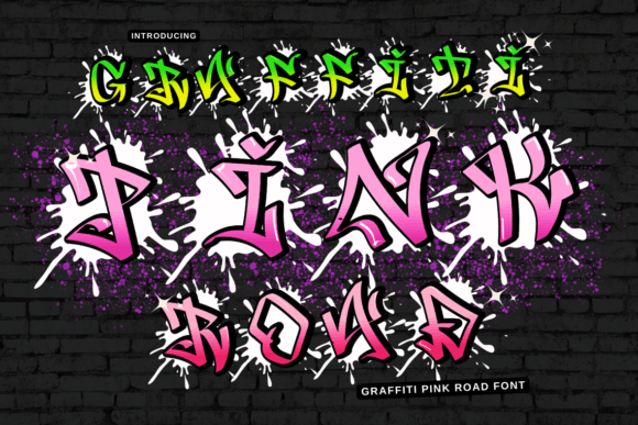 Discover the Vibrant Graffiti Pink Road Typeface