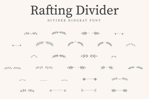 Discovering the Artistic Flair of the Rafting Divider Typeface